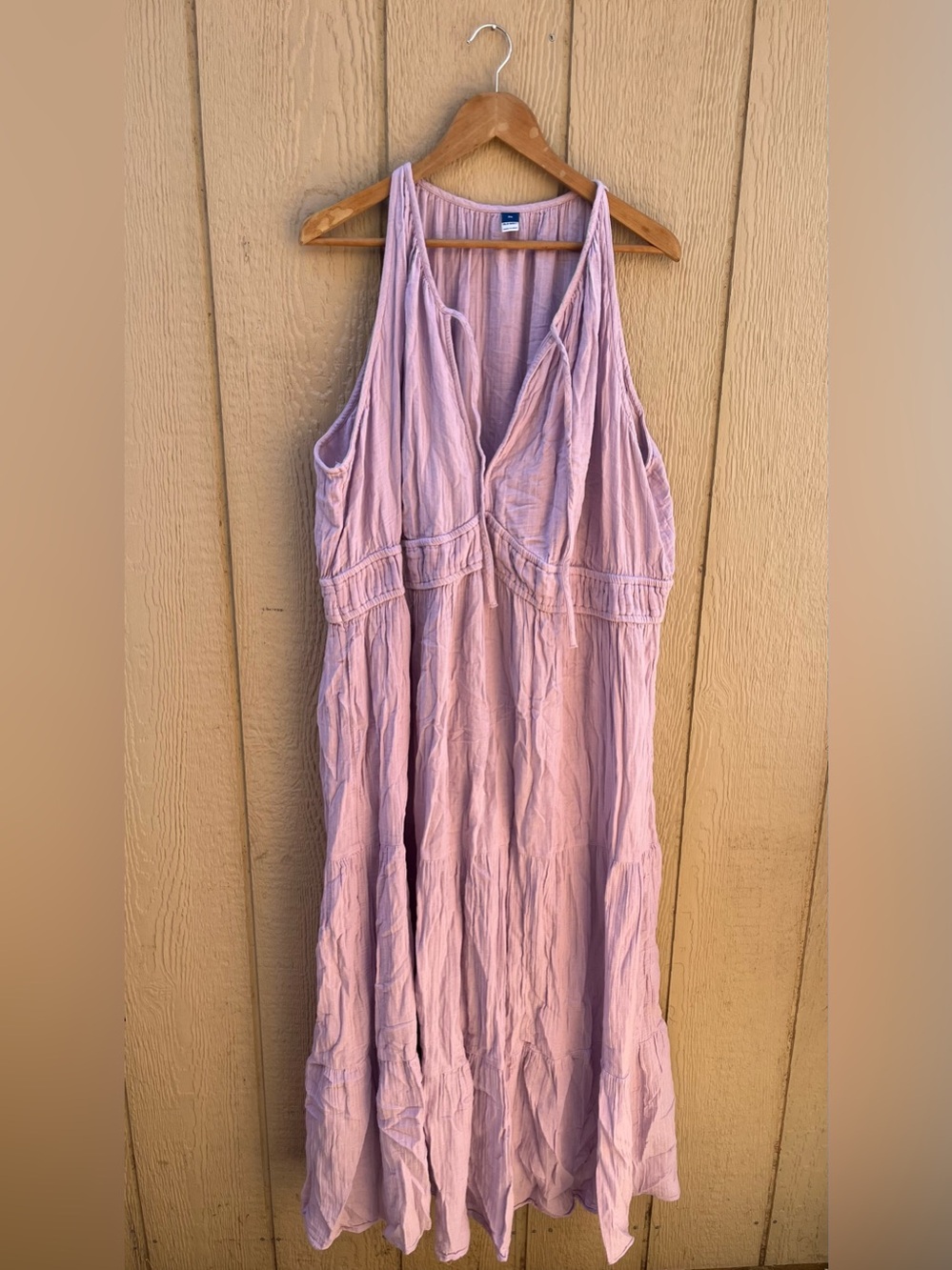 Old Navy lilac Maxi 100% Cotton  Cottage Core Summer Dress 3X